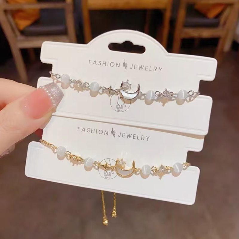法式轻奢星月贝母猫眼手链